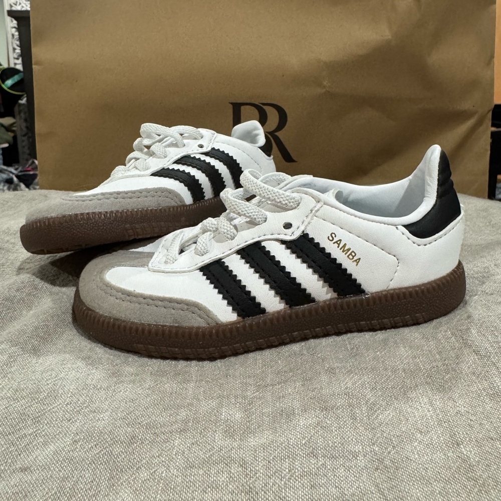 Adidas Samba White and Black Trainers